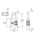 CANDADO COMBINACION MALETA YALE YP1