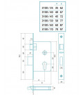 3100 CERRADURA EZCURRA GOLPE Y LLAVE 47 EJES