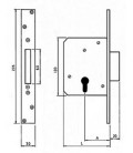 3002- CERRADURA ORENGO EMB. SOLO LLAVE PARA CILINDRO