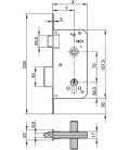 700 CERRADURA EMBUTIR AZBE GOLPE Y LLAVE 70MM EJES