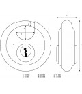 CANDADO DISKUS ABUS PLUS LLAVE SEGURIDAD