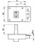 CERRADURA AZBE SOBREPONER Nº6