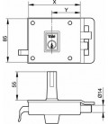 CERRADURA AZBE SOBREPONER Nº6