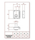 CERRADURA JIS SANSON SOBREPONER 11X7