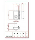 5240  CERRAD. PINTADA 11X7 JIS DOBLE GOLPE Y LLAVE