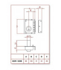 5239  CERRAD.PINTADA 11x7 JIS DOBLE SOLO LLAVE