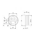 PC5 MG 500 ESCUDO REDONDO MAGNETICO INOX DORCAS